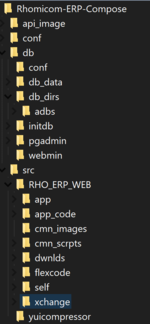 Fig1.3 Folder Structure for Rhomicom Docker Compose